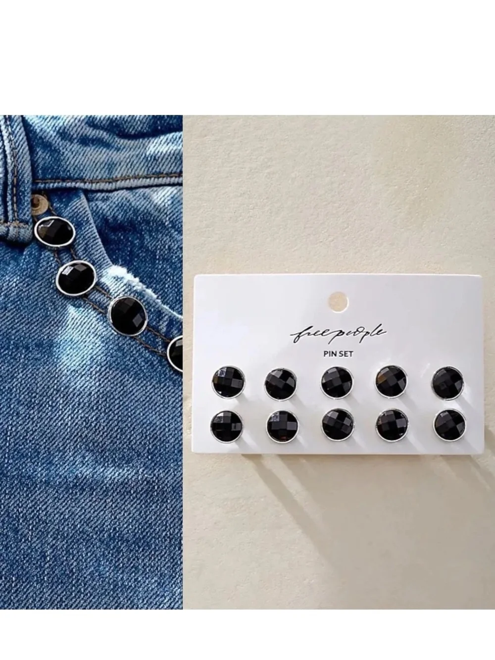 Free People Blue and Black Brooch Pin Sets 20 Units